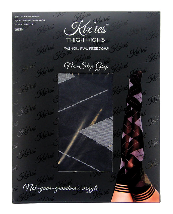 Kix'ies Kimmie Argyle Thigh High - Argyle
