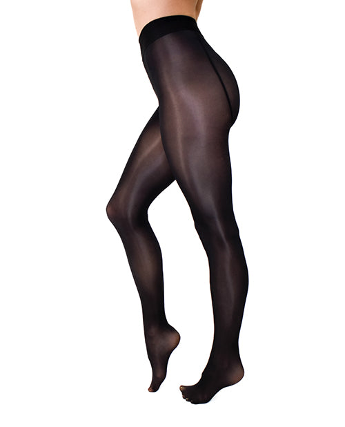 Kix'ies Strong & Silky Black Tights - Black S/M