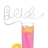 Glitterati Bride Straw - White