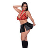 Dress Up Study Abroad Top, Skirt & Tie Red/Black QN