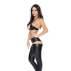 Liquid Onyx Halter Bra & Cutout Pants Black L/XL