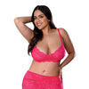 Get It Girl Lace Bra w/Skirt & Thong - Pink QN