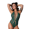 Evermore Lace Plunge Teddy - Emerald L/XL