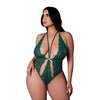 Evermore Lace Plunge Teddy - Emerald QN