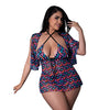 Hazy Dayz Gummy Bears Blacklight Reactive Halter Top w/Thong & Dress 3 pc Set - Multi QN