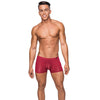Seamless Sleek Short w/Sheer Pouch - Red