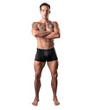 Male Power Satin Lycra Boxer - Black
