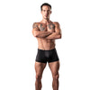Male Power Satin Lycra Boxer - Black