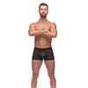 Private Screening Micro Mesh & Modal Pot Leaf Black