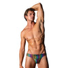 Pack & Play Thong w/Front Condom Pouch - Rainbow L/XL