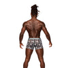 Sheer Prints Mesh Poly Spandex Seamless Short Optical SM