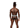 Sheer Prints Mesh Poly Spandex Thong Optical L/XL