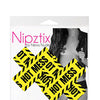 Neva Nude Blacklight Hot Mess X Pasties - Black/Yellow O/S