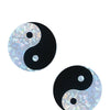 Neva Nude Ying Yang Holographic Fun Pasties - Black Silver O/S