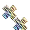 Neva Nude Mirrored Mayhem Holographic X Factor Pasties - Multi Color O/S
