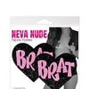 Neva Nude Brat Glitter Heart Pasties - Black/Pink O/S