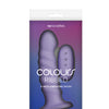Colours - Ribbed - 6" Vibrating Dildo - Purple