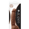 Colours Dual Density 5" Dong w/Balls & Suction Cup - Assorted Colors
