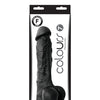 Colours Pleasures 7" Dong w/Balls & Suction Cup - Black