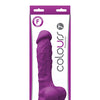 Colours Pleasures 7" Dong w/Balls & Suction Cup - Purple