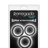 Renegade Slim Cock Rings - Black, 3 pc Set
