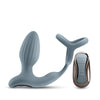Renegade Pinnacle Cock Ring & Gyrating Prostate Massager - Gray