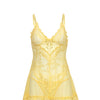 Valentine Lacey Babydoll w/G-String - Pale Banana 1X/2X