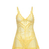 Valentine Lacey Babydoll w/G-String - Pale Banana LG