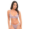 Dahlyia Lace 2 pc Set w/Decorative Ties - Purple L/XL