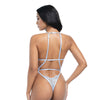 Lina Lace Halter Teddy - Brunnera Blue S/M