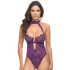 Kennedy Lace and Mesh Teddy - Purple LG