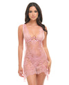 Beatriz Lace Babydoll w/Matching Panty - Pink LG