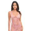 Beatriz Lace Babydoll w/Matching Panty - Pink LG