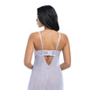 Elsie Lace & Mesh Underwire Babydoll w/G-String 2 pc Set - Brunnera Blue L/XL