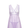Stassi Lace & Mesh Babydoll w/G-String 2 pc Set - Lavender 1X/2X