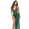 Cami Lace and Mesh Gown (Panty Not Included) - Green L/XL