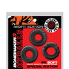 Oxballs Bonemaker Boner Cock Ring Kit - Pack of 3, Special Edition Night