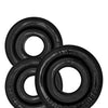 Oxballs Rimringz Multi Size 3 Pack of Cock Rings - Black