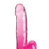 King Cock Clear 7" Cock w/Balls - Pink