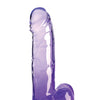 King Cock Clear 7" Cock w/Balls - Purple