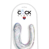 King Cock Clear Medium Double Trouble Dildo - Clear