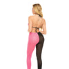 Pink Lipstick Block You Out Bra & Legging Black/Pink O/S