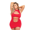 Pink Lipstick Can't Commit Shredded Dress (Fits up to 3X) Red QN