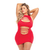 Pink Lipstick Can't Commit Shredded Dress (Fits up to 3X) Red QN