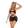 Pink Lipstick Cashed Out Mesh Dress Black O/S