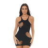 Pink Lipstick Heart Rate Bodystocking Dress - Black O/S