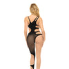 Pink Lipstick Show You How Cut Out Bodystocking Black O/S