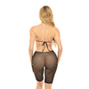 Pink Lipstick Fill Me In Bodystocking Black O/S