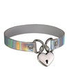 Plesur Heart Lock Collar - Holographic White