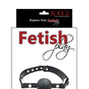 Rouge Fetish Play Vegan Leather Ball Gag - Black